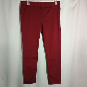 Women’s BurgundySkinny Pants – Stretch Slim Fit Casual Ankle Length Trousers